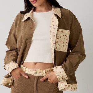 TAKE A HIKE FLORAL CORDUROY JACKET